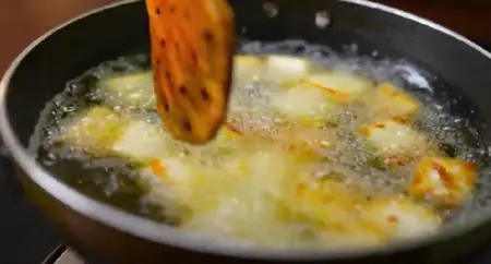 frying the paneer