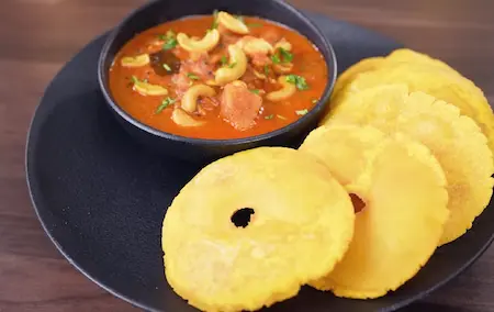 Step 6: final garnish of Maharashtrian Style Kaju Sabji