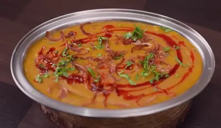 Step 9: Serving Burhanpuri Dal with badam pulao – final plating