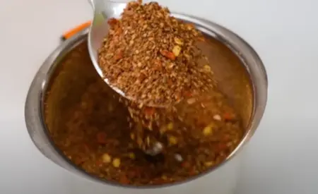  Ingredients for Kanji Vada including carrots, beetroot, spices, and soaked dal.