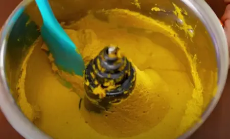 Kebab mixture being blended into a smooth paste in a mixer.