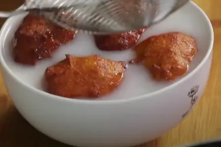 soak bhallas in water mixture