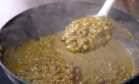 Step 4: adding ghee tempering to enhance flavor of Chana Masala