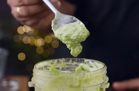 Step 1: preparing green vatan paste for Maharashtrian Fish Thali