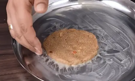 Step 4: shaping Roat into thick round discs