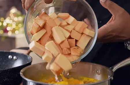 Step 1: boiling suran for Suran ki Sabji Recipe with turmeric and salt