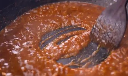 Step 5: Cooking spice masala base for Creamy Dahi Baingan