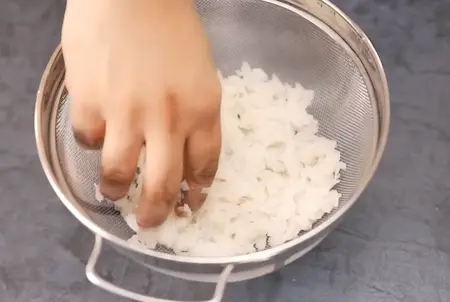 Mashed poha ready for mixing