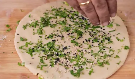 Step 5: rolling kulcha for Paneer Matar Kulcha