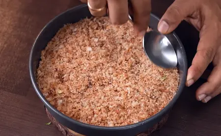 Step 7: making coconut wadi for Maharashtrian Fish Thali