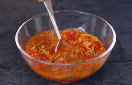 Masala paste in a bowl