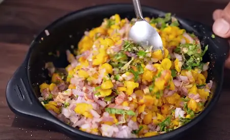 Step 4: cooking chana dal and making stuffing for Street-Style Chole Pattice