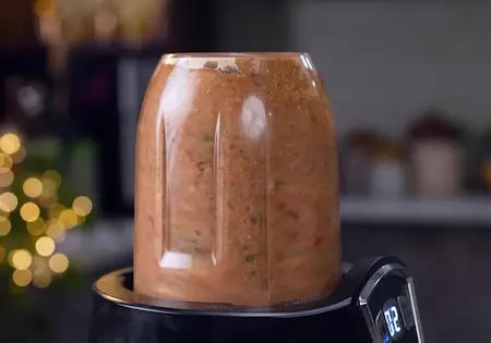 Step 2: blending base paste for Halwai Style Chole Paneer Recipe gravy