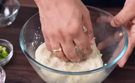 Step 5: preparing pattice mixture for Street-Style Chole Pattice