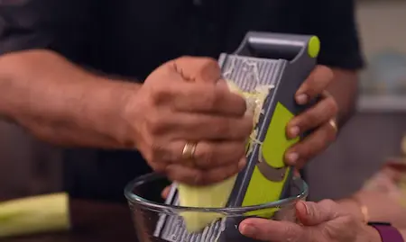 Step 1: Peeling and grating dudhi for Dudhi Muthiya recipe