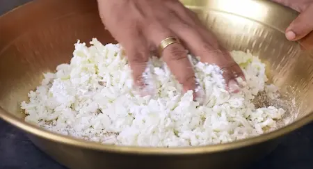 Step 2: Making paneer and potato dough for Paneer Kofta Curry