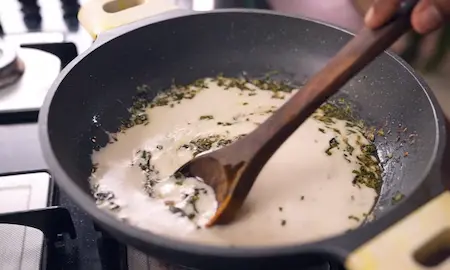 Step 4: Cooking kasuri methi gravy for Dhaba Style Paneer Kasuri Methi