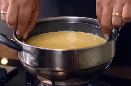 Step 6: steaming Soft & Spongy Market Style Khaman Dhokla Recipe until fluffy