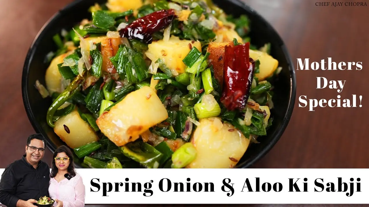 Spring Onion and Aloo Ki Sabji