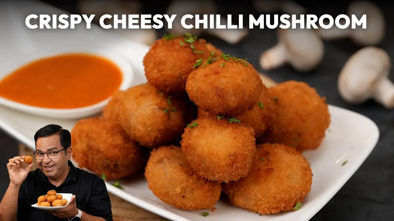 Crispy Cheesy Chilli Mushroom Recipe