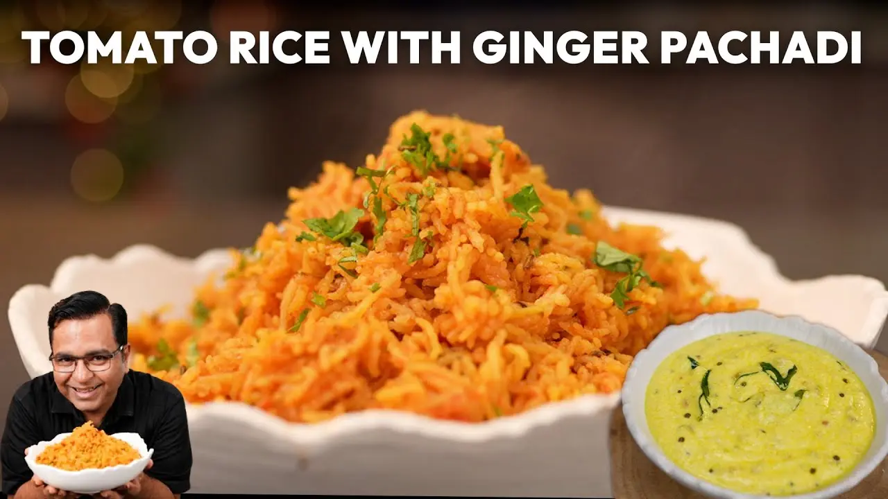 Tomato Rice with Ginger Pachadi Recipe