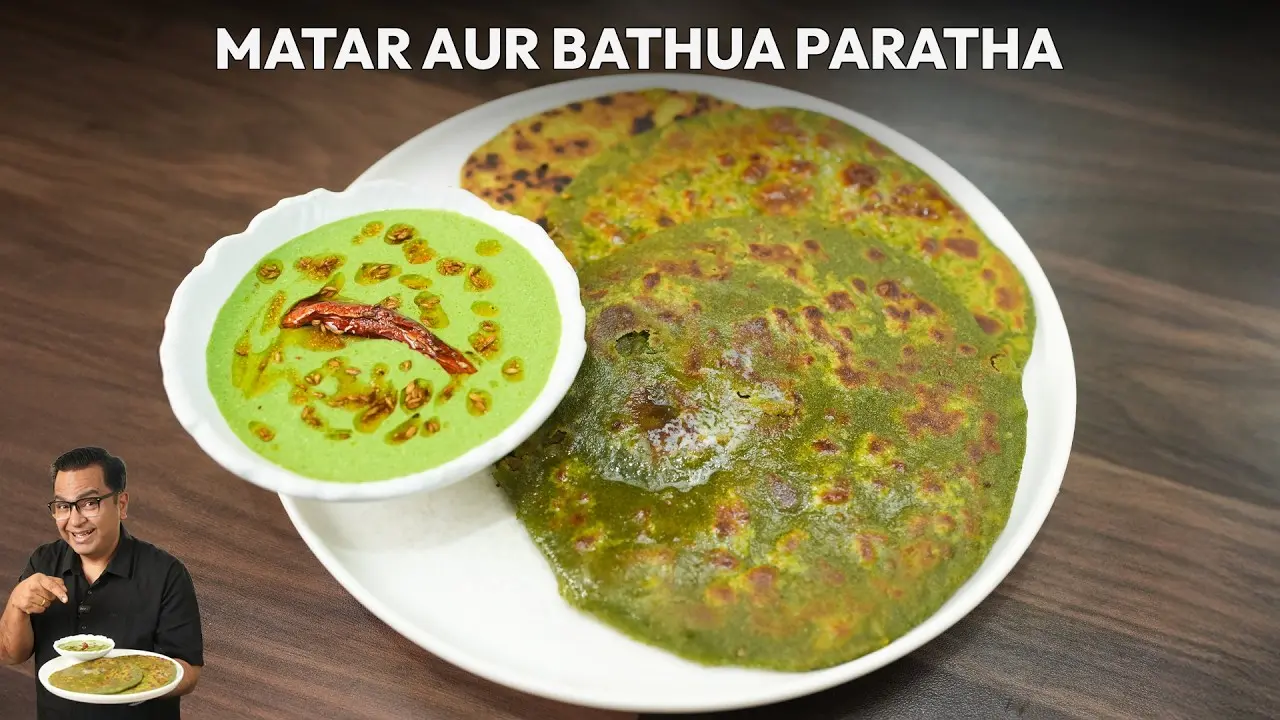 Matar aur Bathua Paratha Recipe