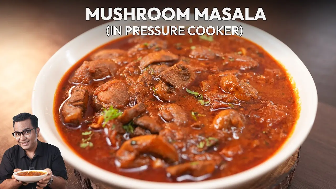 10-Minute Pressure Cooker Mushroom Masala | Better Than Dhaba Style